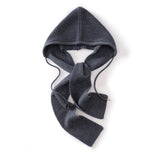 Womens Cashmere Hooded Wrap with Ties Pure Cashmere Warmer