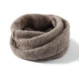 Womens Cashmere Knit Infinity Scarf Cashmere Loop Neck Gaiter Neck Warmer