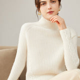 Womens Textured Mock Neck Cashmere Sweater Cashmere Pullover