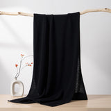 Womens Large Cashmere Scarf Throw Blanket Long Cashmere Shawl Black L