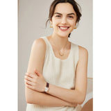 Womens Ribbed Knit Scoop Neck Sleeveless Vest U - Neck Cashmere Tank Ivory XS