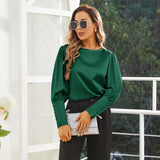 Women's Silk Blouse Work Round Neck Dressy Silk Shirts