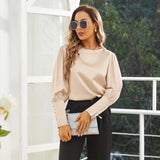 Women's Silk Blouse Work Round Neck Dressy Silk Shirts