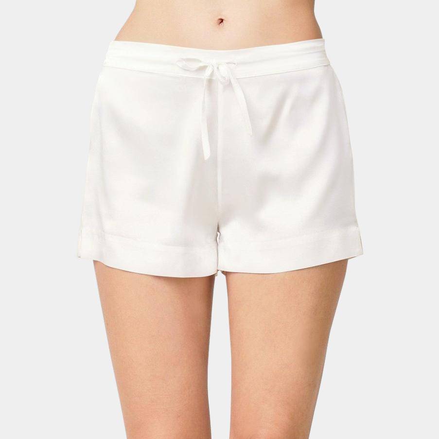 Womens Silk Pajamas Shorts 100% Pure Drawstring Silk Shorts