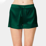 Womens Silk Pajamas Shorts 100% Pure Drawstring Silk Shorts