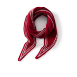 Womens Striped Cashmere Triangle Scarf Soft Knit Cashmere Neck Scarf Claret S