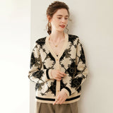 Womens Vintage - Inspired Knit Cashmere Cardigan Sweetheart Sweater Coat