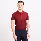 Classic Short Sleeves Silk Shirt For Men