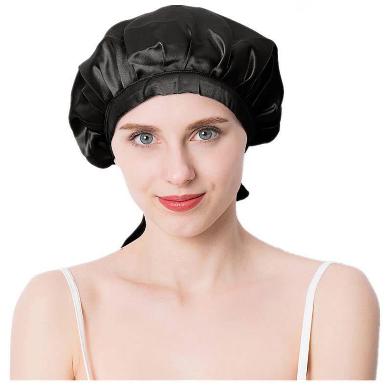 LilySilk Women’s Silk Sleep Cap 19 Momme 100 Real Silk Bonnet with Soft  Elastic Band for Hair