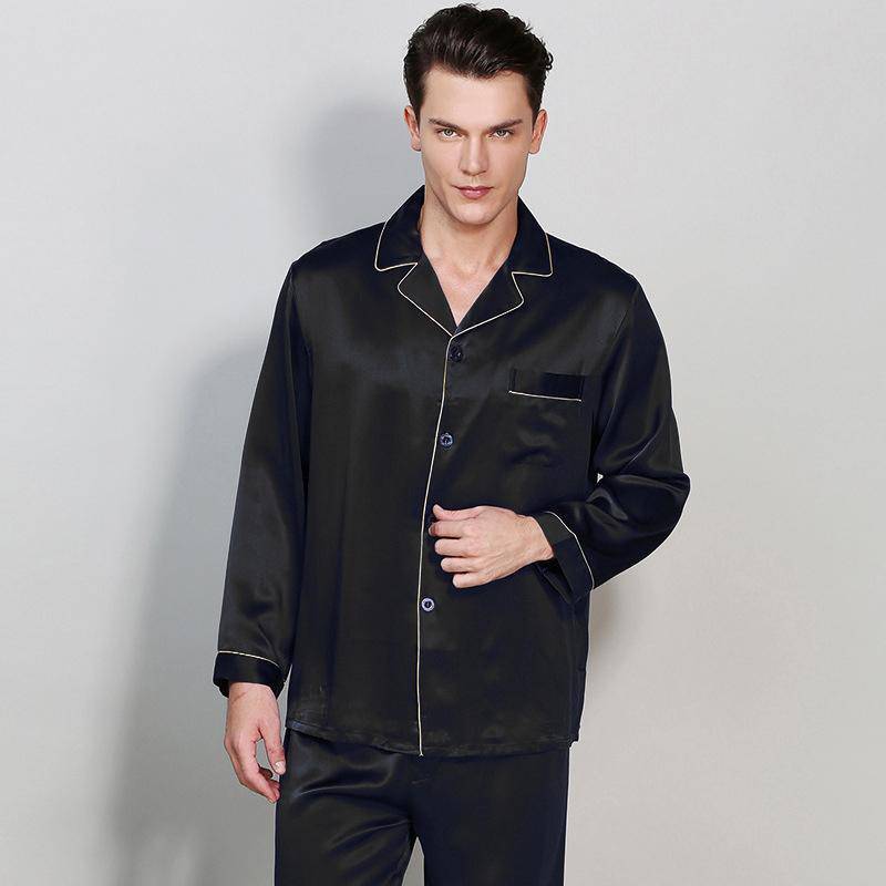 Black Silk Pyjamas, Luxury Nightwear