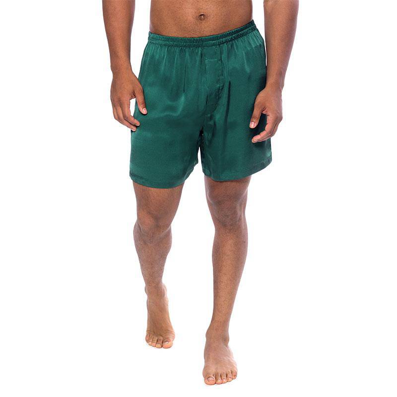 Men's Satin Boxer Shorts Underwear Sleep Pajama Shorts Silk Sleepwear Boxers  Underwear Black at  Men's Clothing store