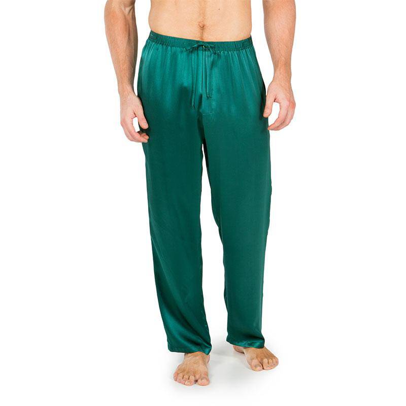 Men's Silk Lounge Pants, Silk Pajama Pants –