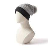 100% Cashmere Beanie Hat for Women, Luxury Lightweight Cashmere Cap for Winter - slipintosoft