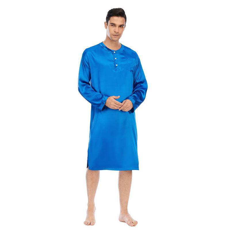 Mens satin sleep shirt sale