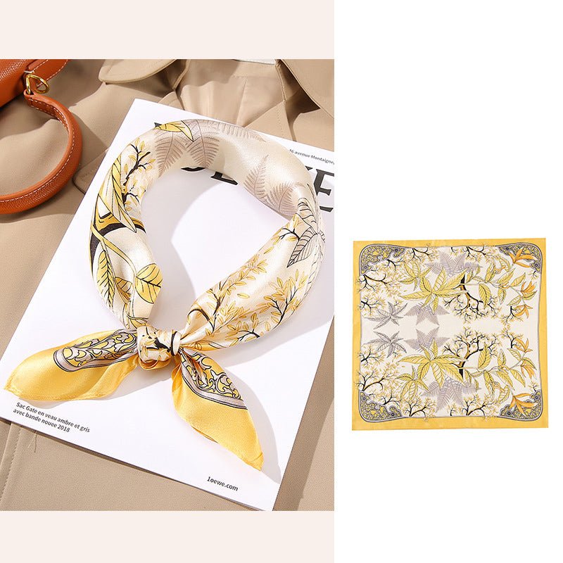 100% Mulberry Silk Scarf for Women's Square Neck Pure Silk Scarfs - slipintosoft