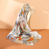 100% Mulberry Silk Scarf-Printed for women - slipintosoft