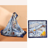 100% Mulberry Silk Scarf-Printed for women - slipintosoft