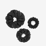 3 PCS Flower Silk Hair Scrunchies For Women Small Medium Large Sizes