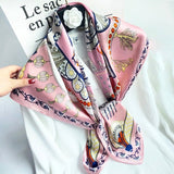 35"x35" Luxury Floral Printed Silk Square Scarf