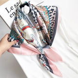 35"x35" Luxury Floral Printed Silk Square Scarf