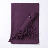 Women's Luxurious Cashmere Shawl and Wraps Large Soft Cashmere Scarf with Tassel - slipintosoft