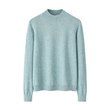 Womens  Mock Neck Cashmere Sweater Long Sleeve Cashmere Knit Pullover