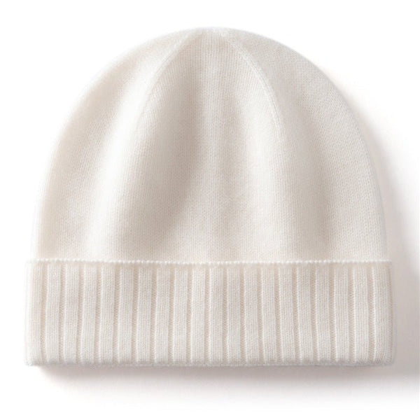 100% Pure Cashmere Beanie for Women Cuff Knit Winter Hat Women main image 3