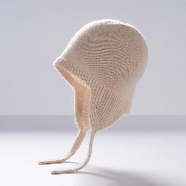 Cashmere Earflap Beanie Cashmere Cap Cashmere Winter Hat with Strings