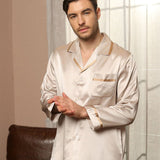 Classic Silk Pajamas Set For Men Luxury Silk Sleepwear