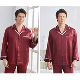 Classic Silk Pajamas Set For Men Luxury Silk Sleepwear