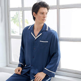 Classic Silk Pajamas Set For Men Luxury Silk Sleepwear