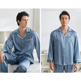 Classic Silk Pajamas Set For Men Luxury Silk Sleepwear