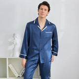 Classic Silk Pajamas Set For Men Luxury Silk Sleepwear