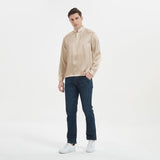 Classic Silk Pullover Shirt For Men 100% Mulberry Silk Long Sleeves Stand Collar Top - slipintosoft