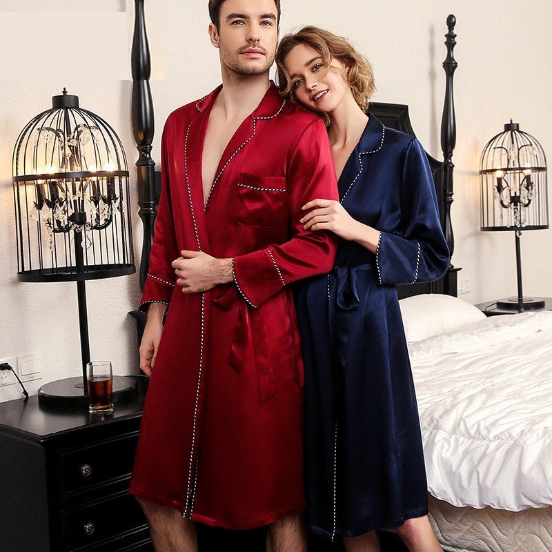 strapless open back dress Damask Velvet Housecoat in Ruby