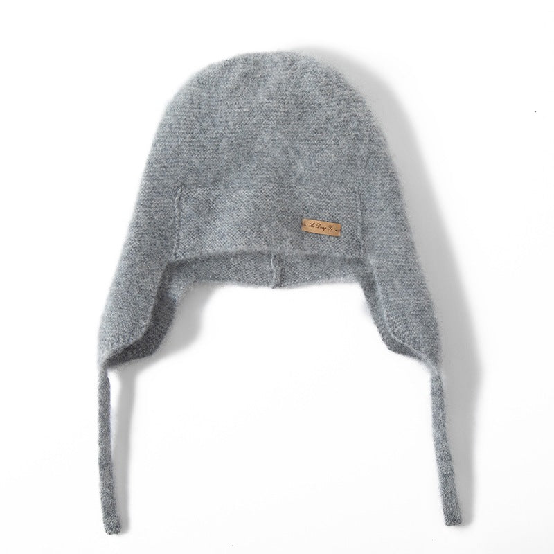 Cute Cashmere Knitted Hat Soft Cashmere Beanie for Winter Cashmere Earflap Cap Cashmere Hats