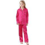 girls Silk Pajama Set long Silk Pjs Kids Silk Pajama Silk Sleepwear