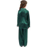 girls Silk Pajama Set long Silk Pjs Kids Silk Pajama Silk Sleepwear