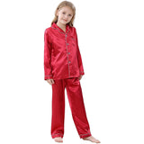 girls Silk Pajama Set long Silk Pjs Kids Silk Pajama Silk Sleepwear