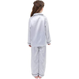 girls Silk Pajama Set long Silk Pjs Kids Silk Pajama Silk Sleepwear