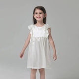 19 Momme Grils Silk Nightgown Cute Princess Dress with Ruffles Kid's Luxury Sleep Dress -  slipintosoft