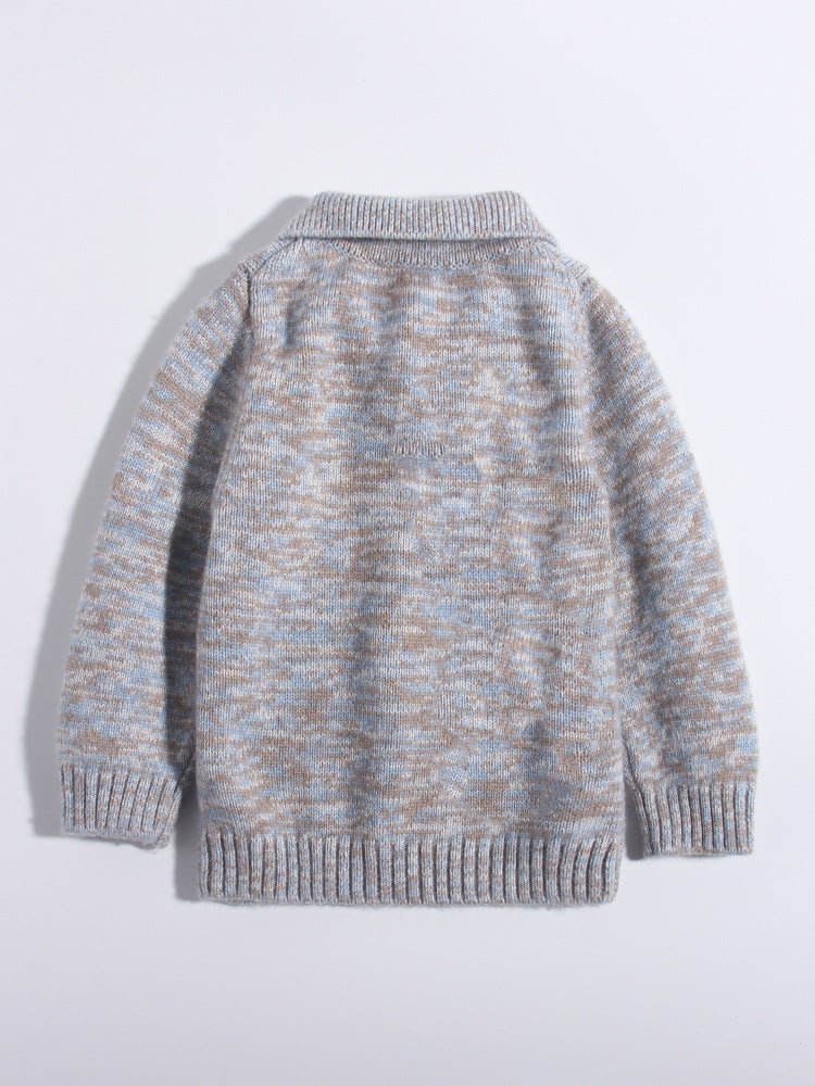 Kids Cable - Knit Pure Cashmere Sweater Button Up Cashmere Pullover