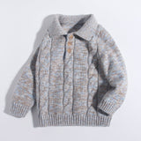 Kids Cable - Knit Pure Cashmere Sweater Button Up Cashmere Pullover