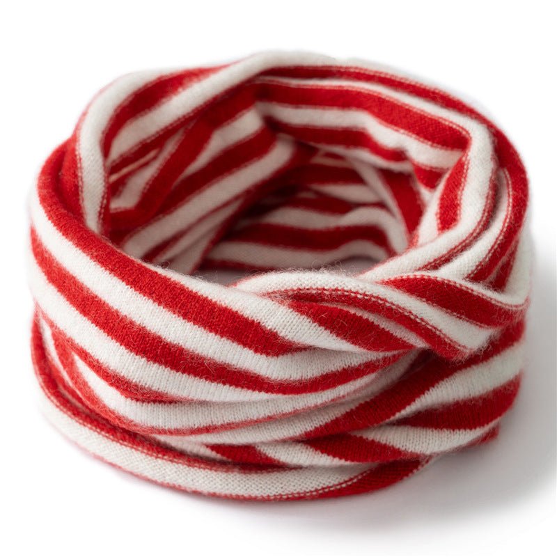 Kids Striped Cashmere Scarf Cashmere Neck Gaiter Pure Cashmere Neck Warmer