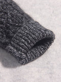 Kids Two Tone Cashmere Sweater Cable Knit Sleeve Cashmere Pullover