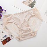 Silk Lace Underwear Women Floral Lace Silk Panties