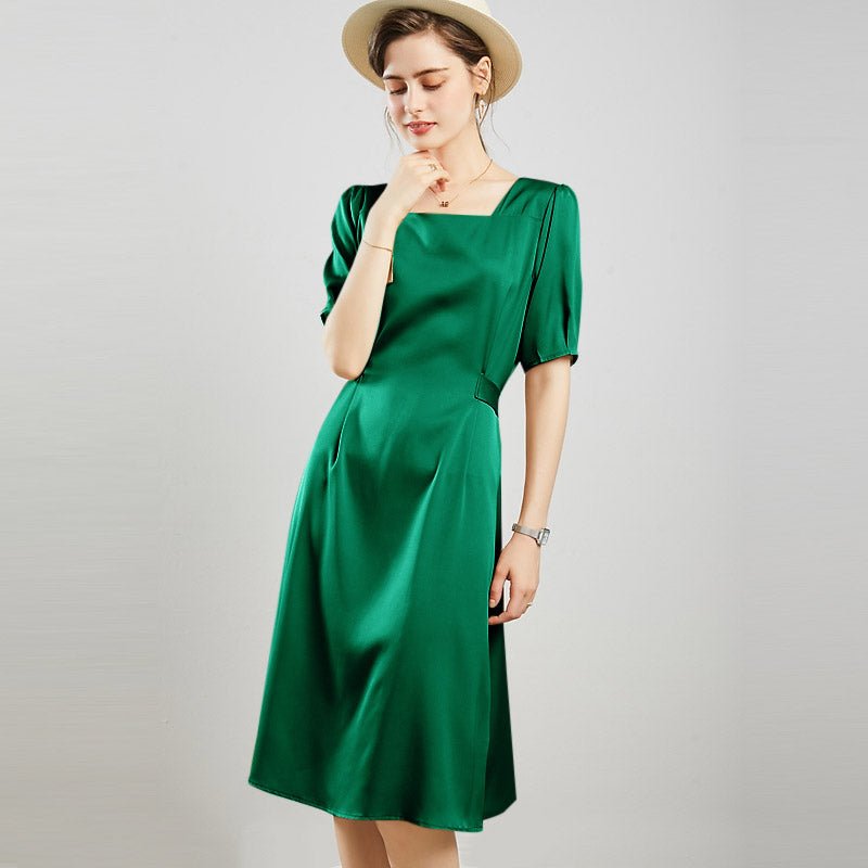 Green Silk Dress | Dark Green Dresses & Gowns Green Silk Dress | Dark Green Dresses & Gowns