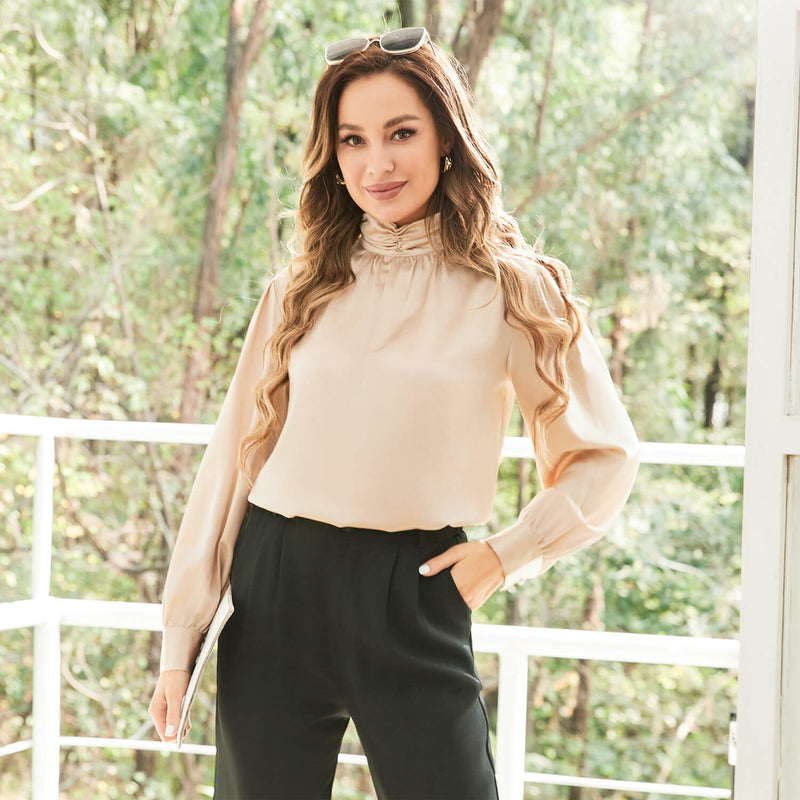 ladies-silk-blouse-ruffle-
