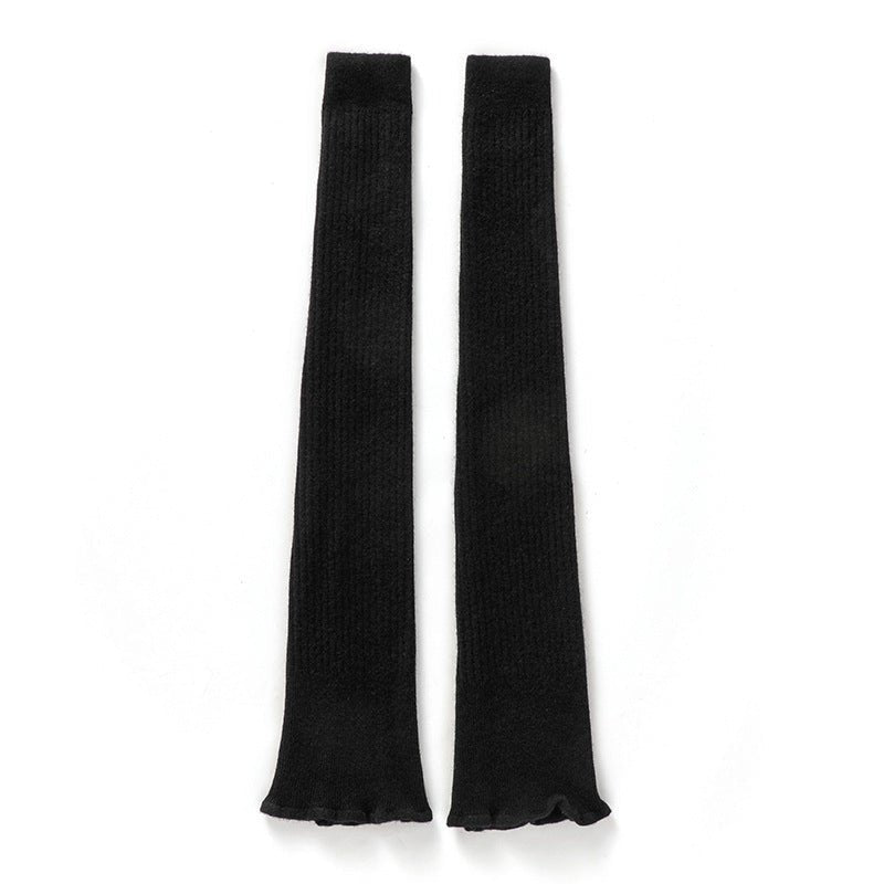 Long Cashmere Leg Warmers Ribbed Cashmere Knee Pads