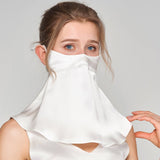 Long Silk Face Masks Silk Face Cover Breathable Anti - uv Mask